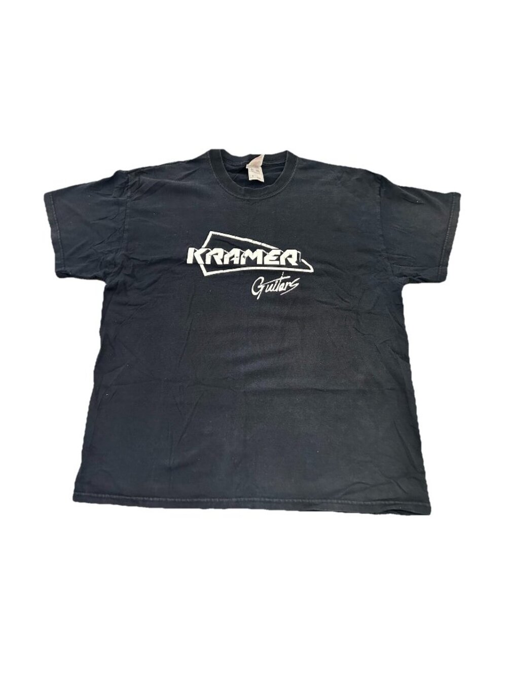 Vintage Kramer Guitars T-Shirt size XL Heavy Metal Guitar Store Merch Y2K Blue